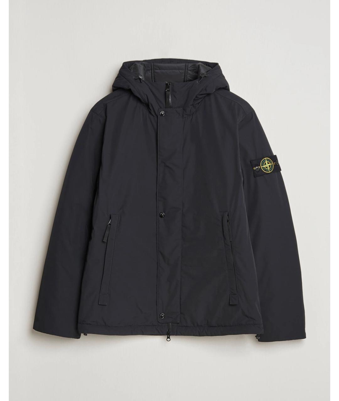 STONE ISLAND Темно-синяя синтетическая куртка, фото 7