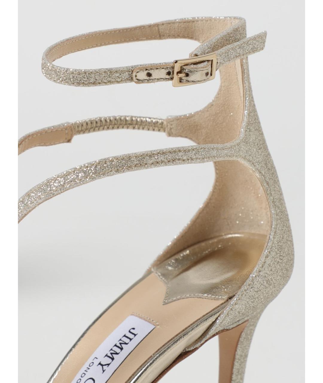 JIMMY CHOO Серебряные босоножки, фото 4