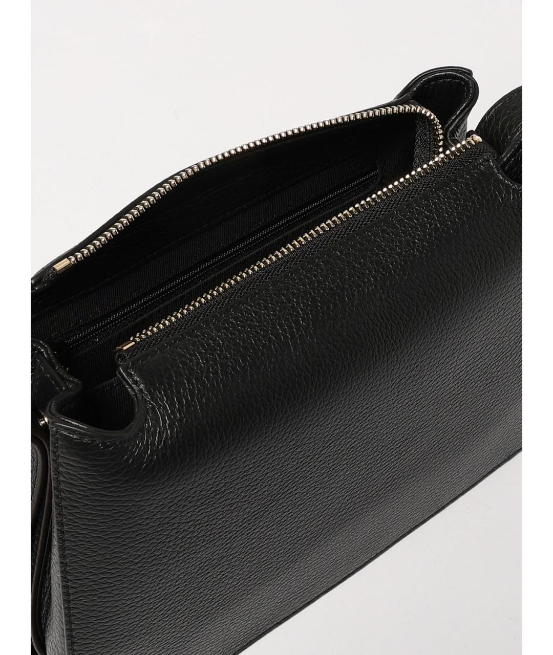 FURLA Черная кожаная сумка через плечо, фото 4