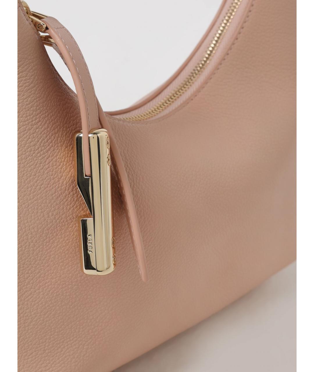 FURLA Розовая кожаная сумка через плечо, фото 4