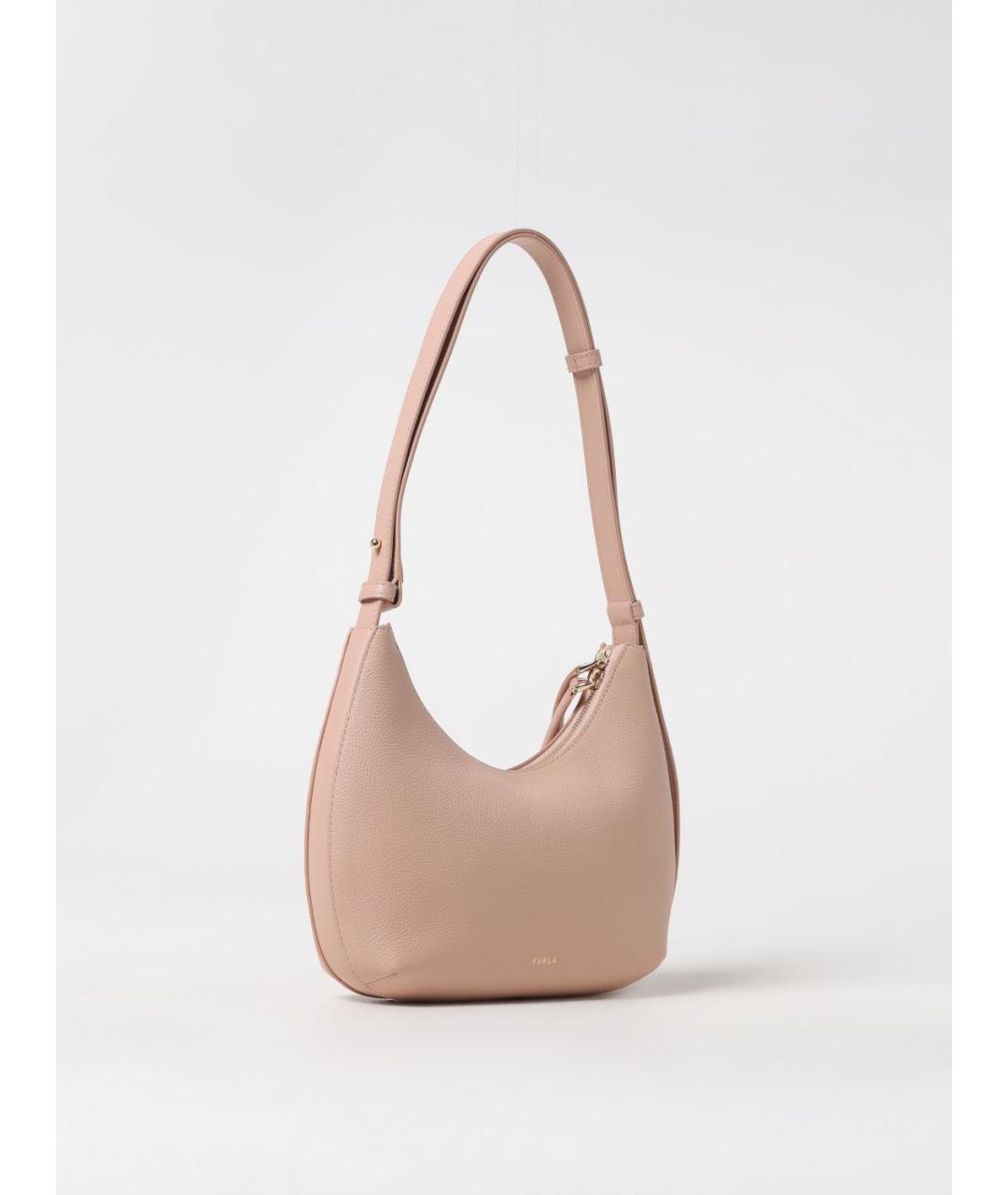 FURLA Розовая кожаная сумка через плечо, фото 2