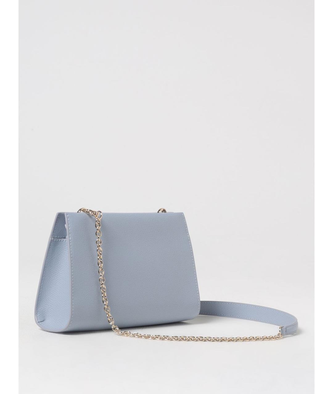 FURLA Голубая кожаная сумка через плечо, фото 2