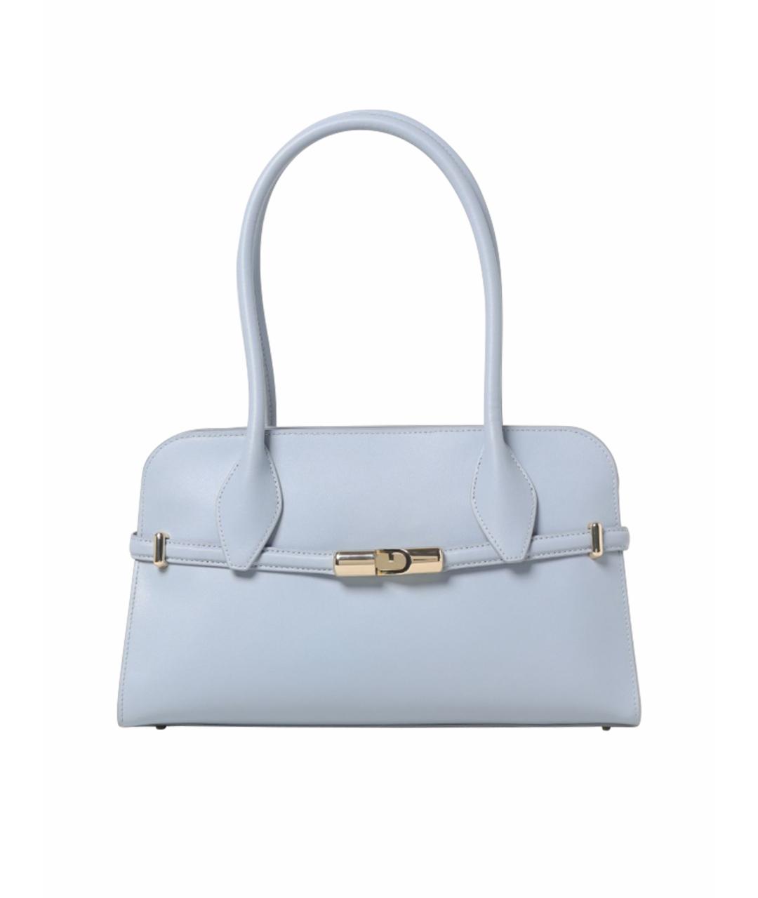 FURLA Голубая кожаная сумка через плечо, фото 1