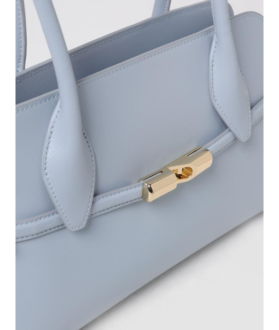 FURLA Голубая кожаная сумка через плечо, фото 3