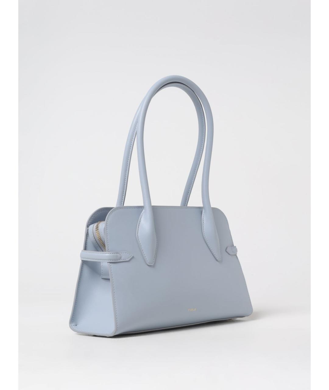 FURLA Голубая кожаная сумка через плечо, фото 2