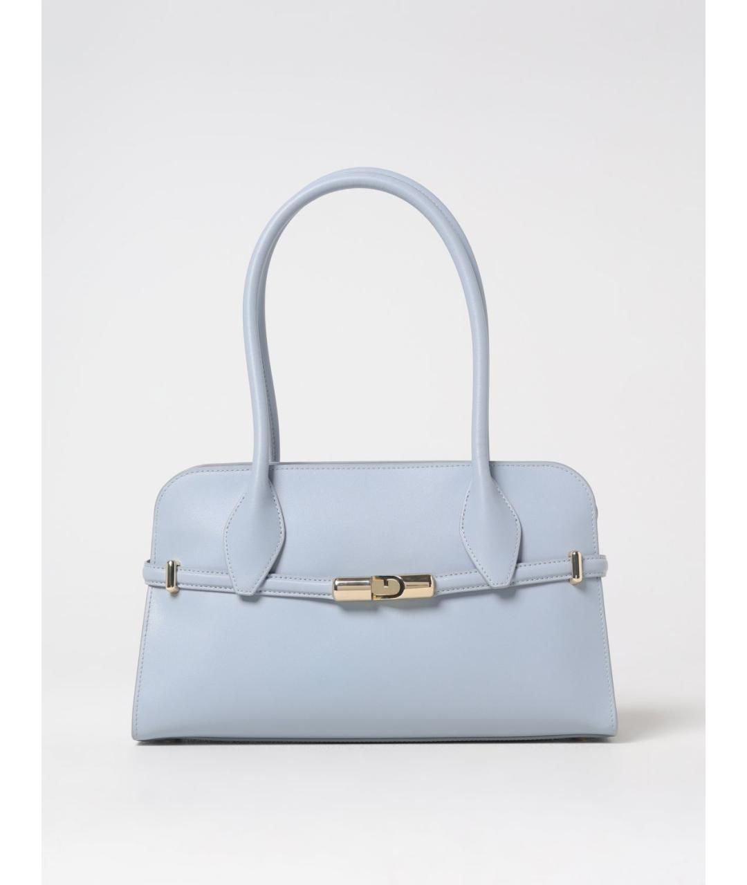 FURLA Голубая кожаная сумка через плечо, фото 4
