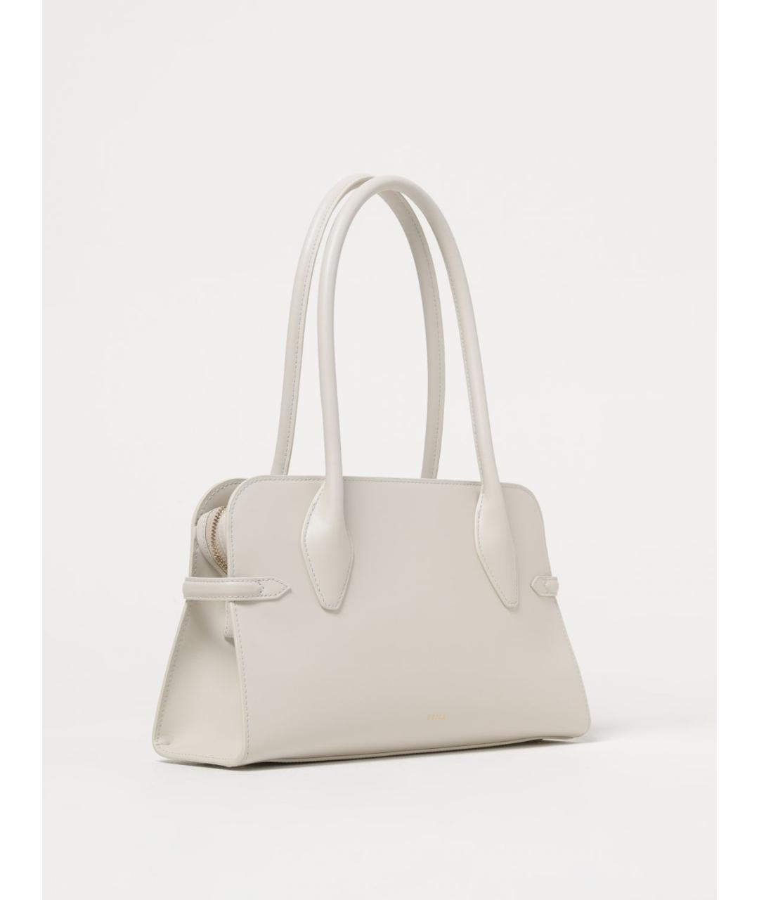 FURLA Белая сумка с короткими ручками из лакированной кожи, фото 2