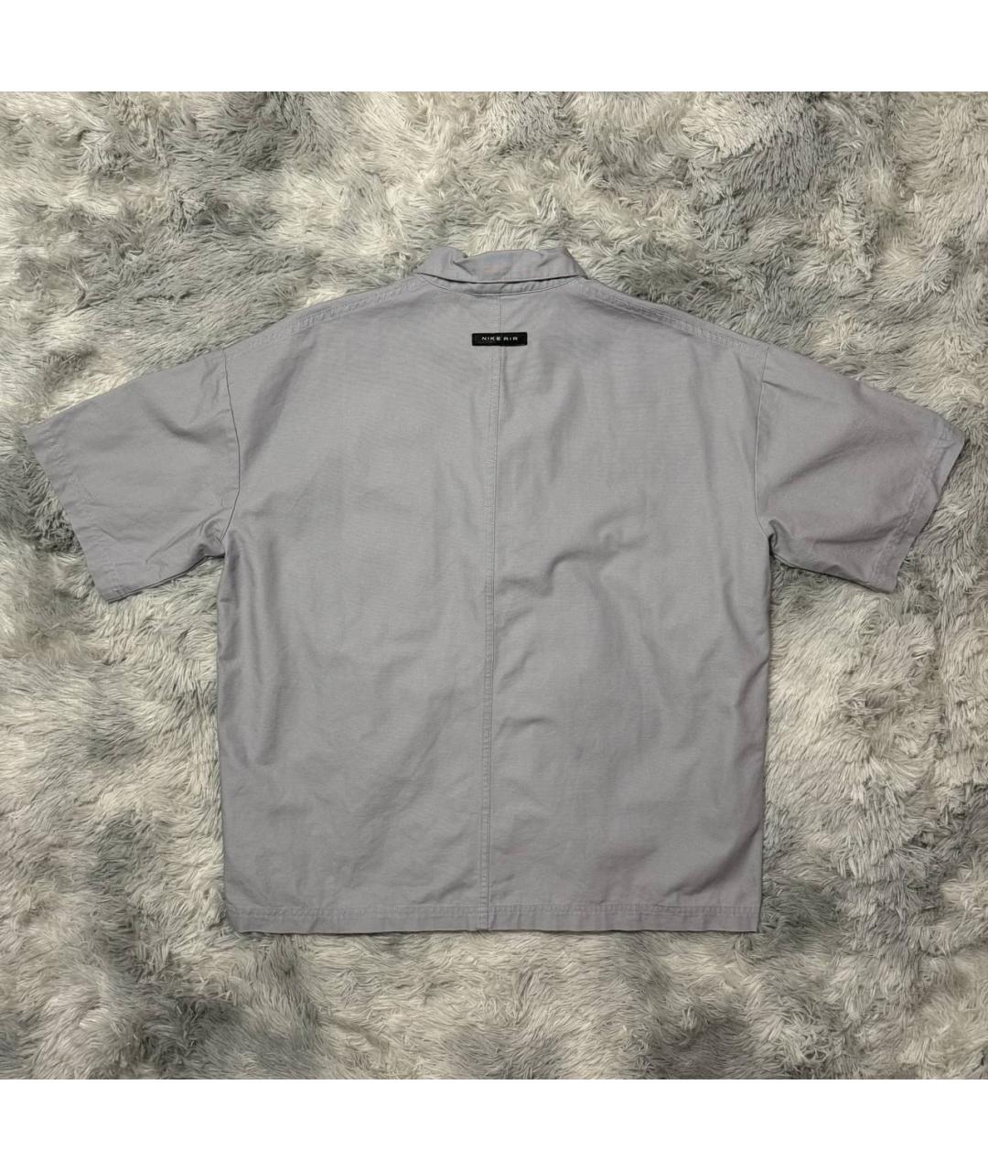 NIKE Серая хлопко-полиэстеровая кэжуал рубашка, фото 2