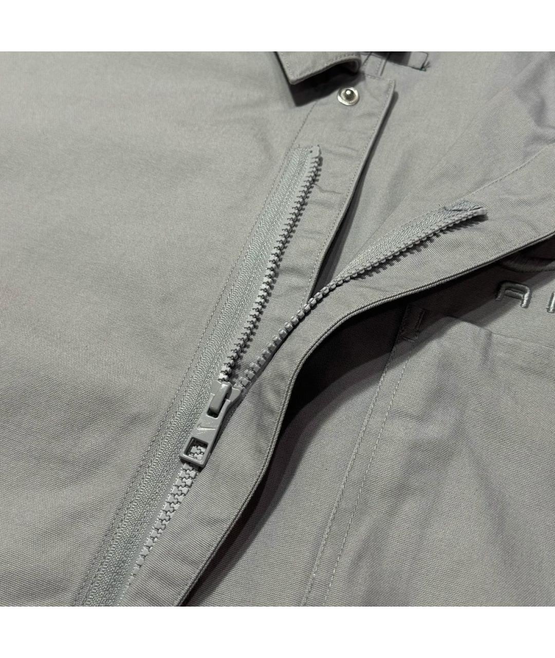 NIKE Серая хлопко-полиэстеровая кэжуал рубашка, фото 5