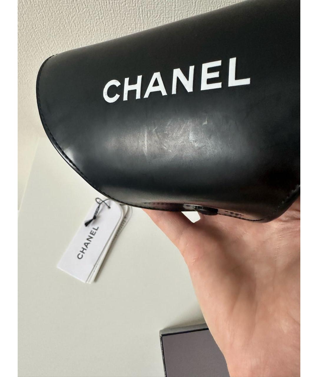 CHANEL Черные пластиковые солнцезащитные очки, фото 8