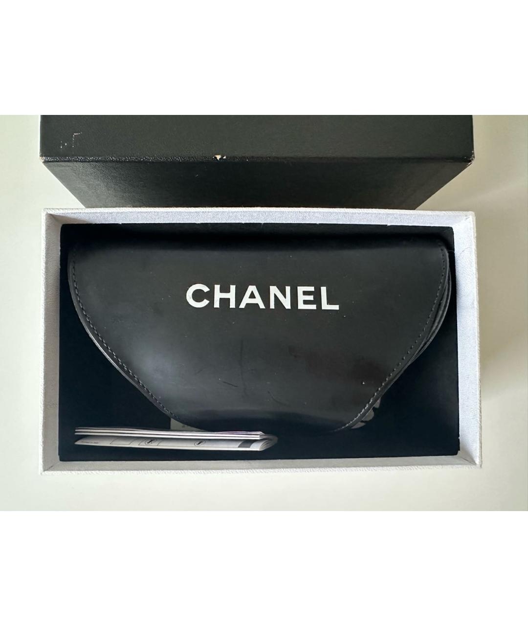 CHANEL Черные пластиковые солнцезащитные очки, фото 4