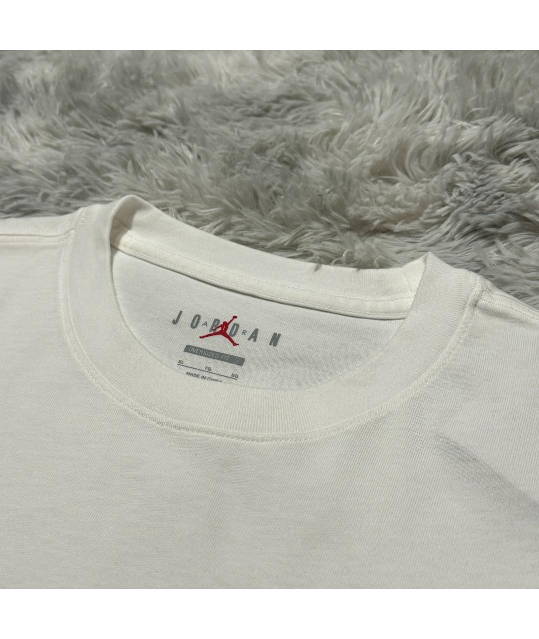 JORDAN Белая хлопковая футболка, фото 4