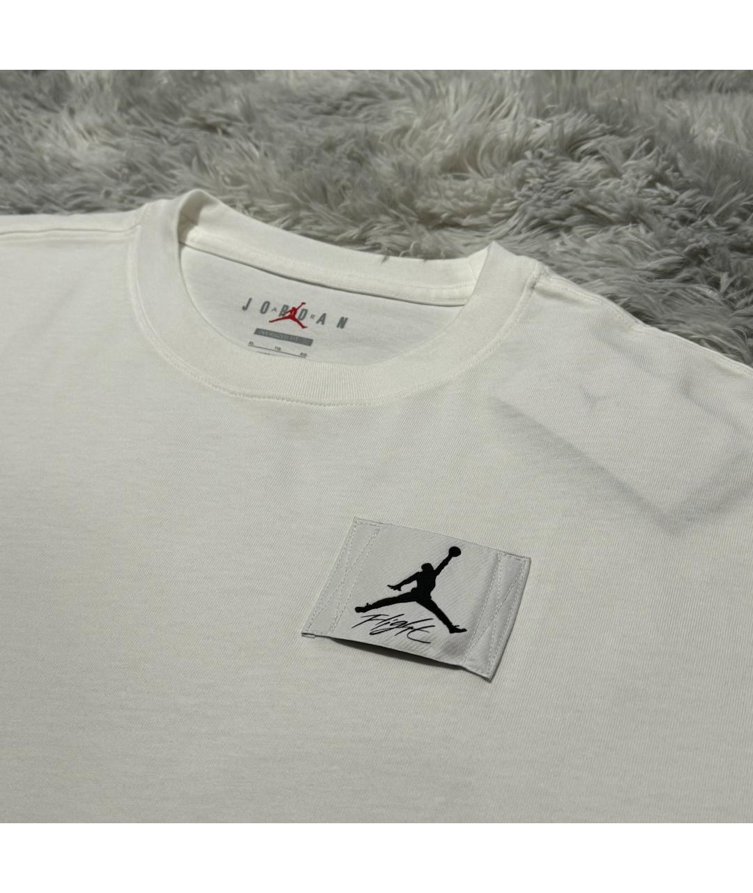 JORDAN Белая хлопковая футболка, фото 3
