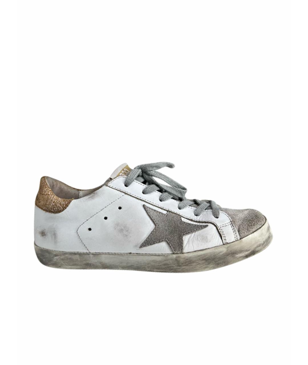 GOLDEN GOOSE DELUXE BRAND Белые кожаные кеды, фото 1