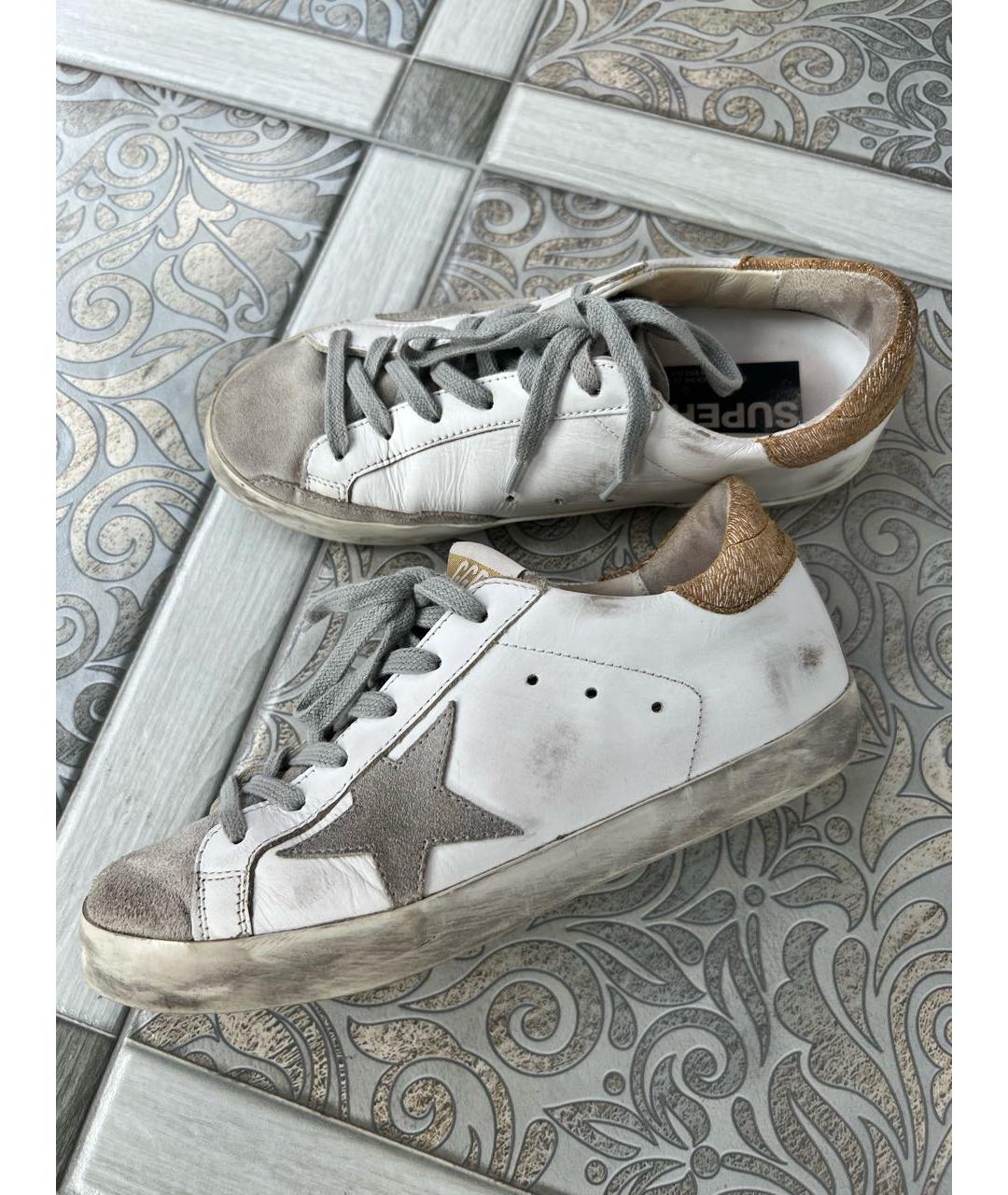 GOLDEN GOOSE DELUXE BRAND Белые кожаные кеды, фото 6