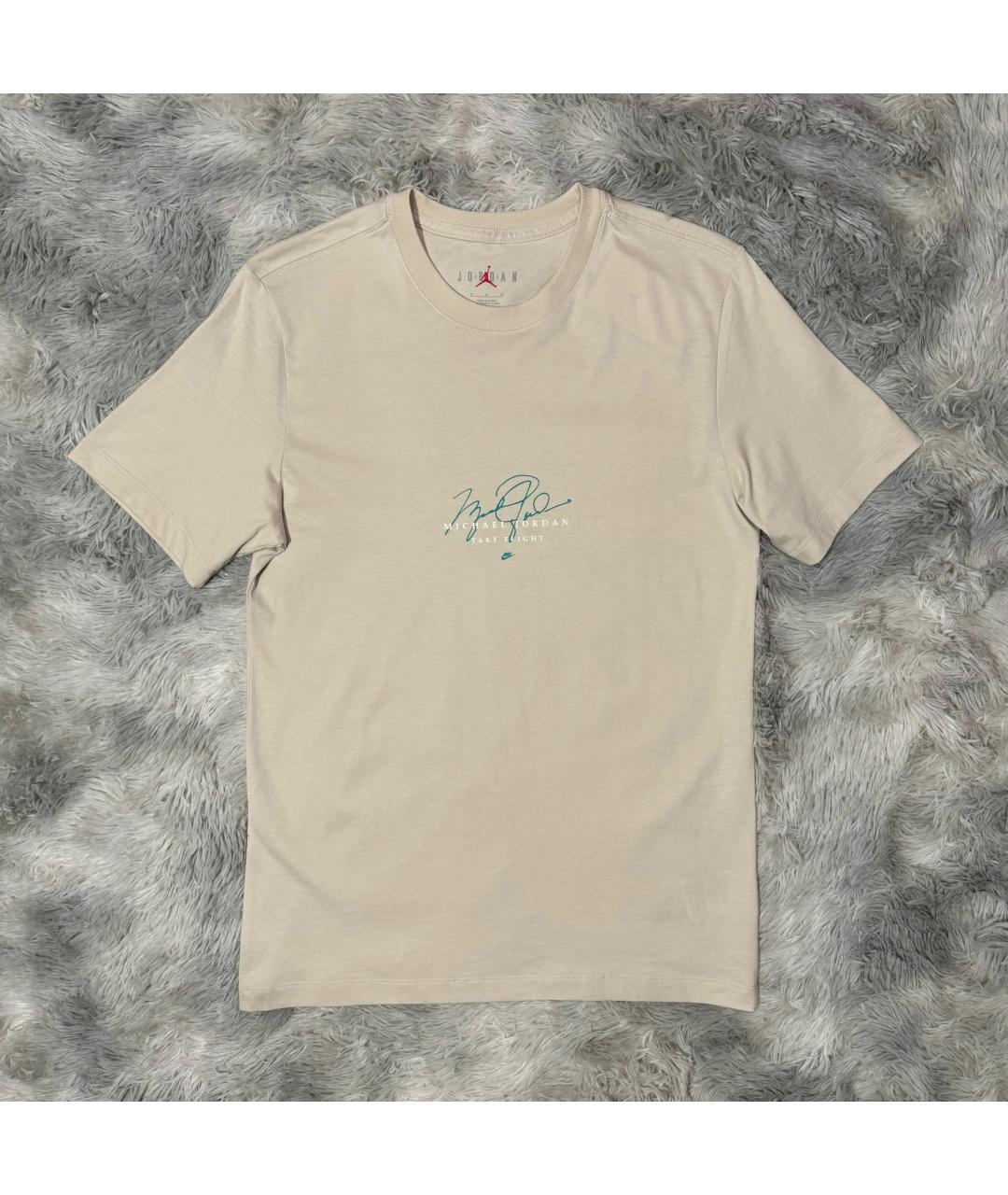 JORDAN Бежевая хлопковая футболка, фото 1