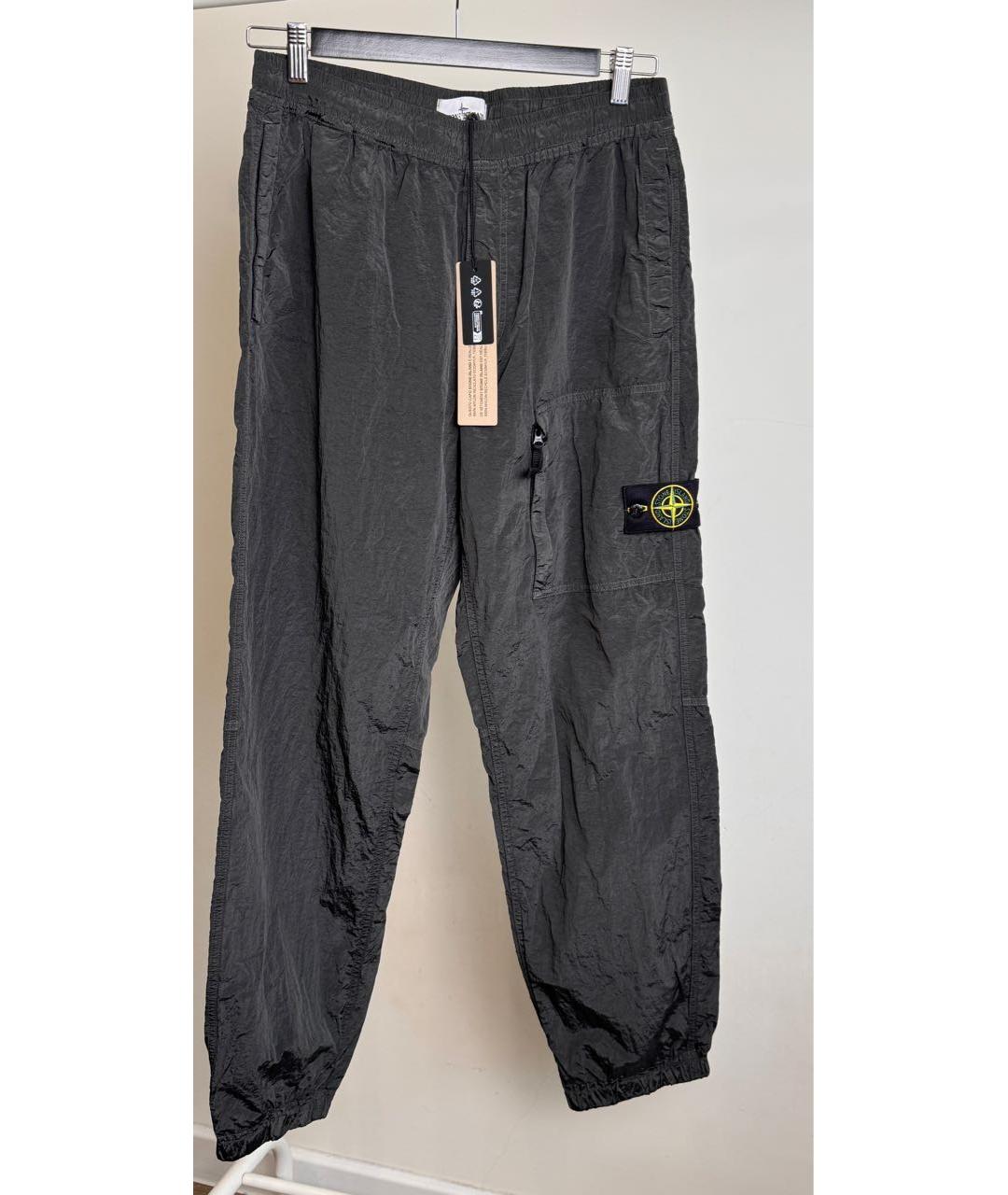 STONE ISLAND Серые повседневные брюки, фото 3