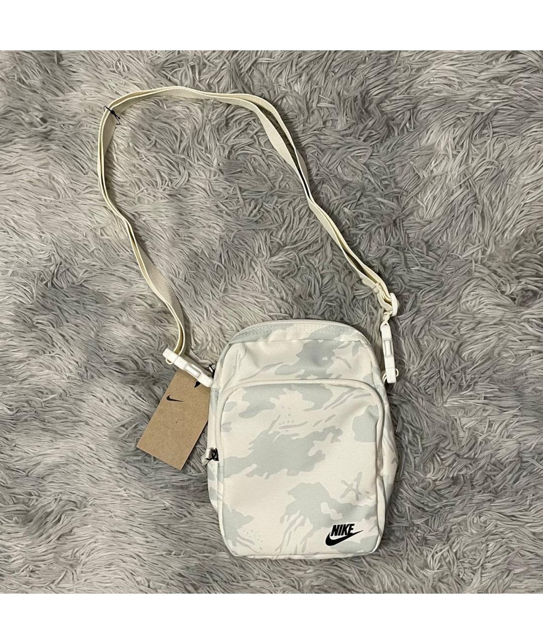 NIKE Белая синтетическая сумка на плечо, фото 6
