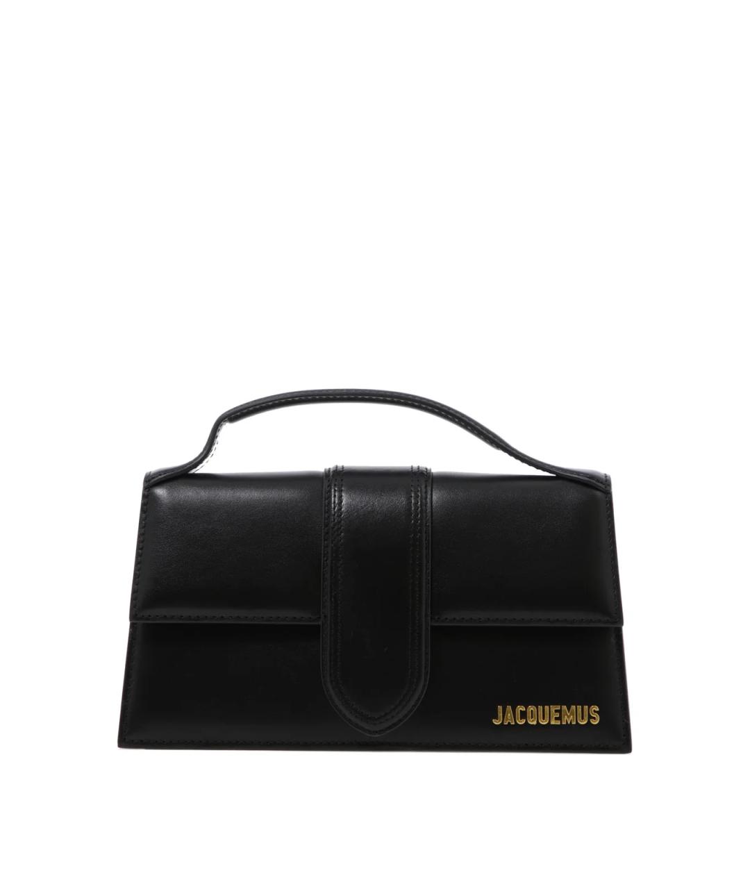 JACQUEMUS Черная кожаная сумка через плечо, фото 1