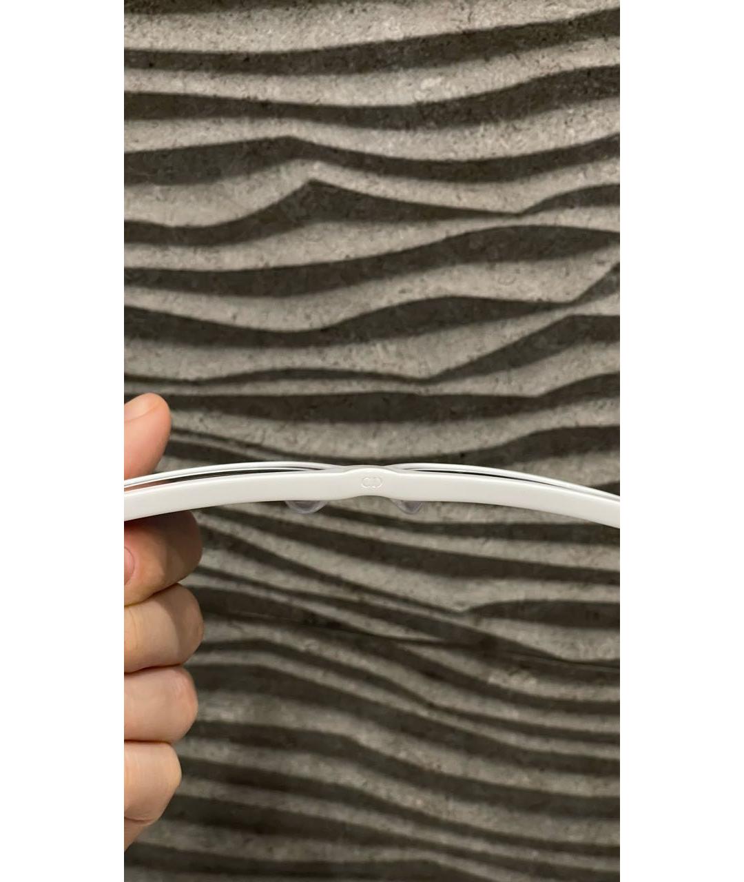 CHRISTIAN DIOR Белые пластиковые солнцезащитные очки, фото 5