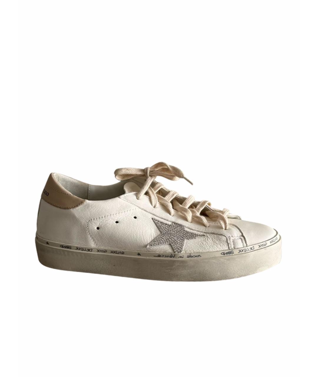 GOLDEN GOOSE DELUXE BRAND Белые кожаные кеды, фото 1