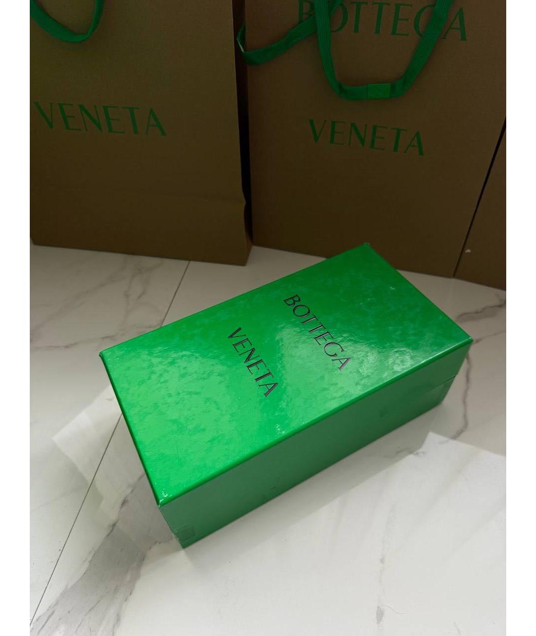 BOTTEGA VENETA Оранжевые кожаные мюли, фото 4