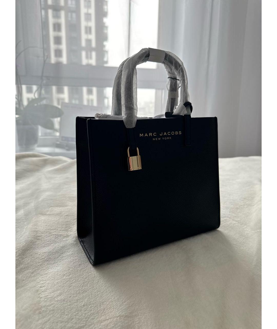MARC JACOBS Черная кожаная сумка тоут, фото 2