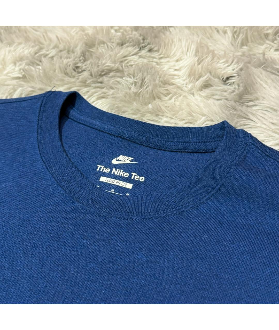 NIKE Синяя хлопковая футболка, фото 4