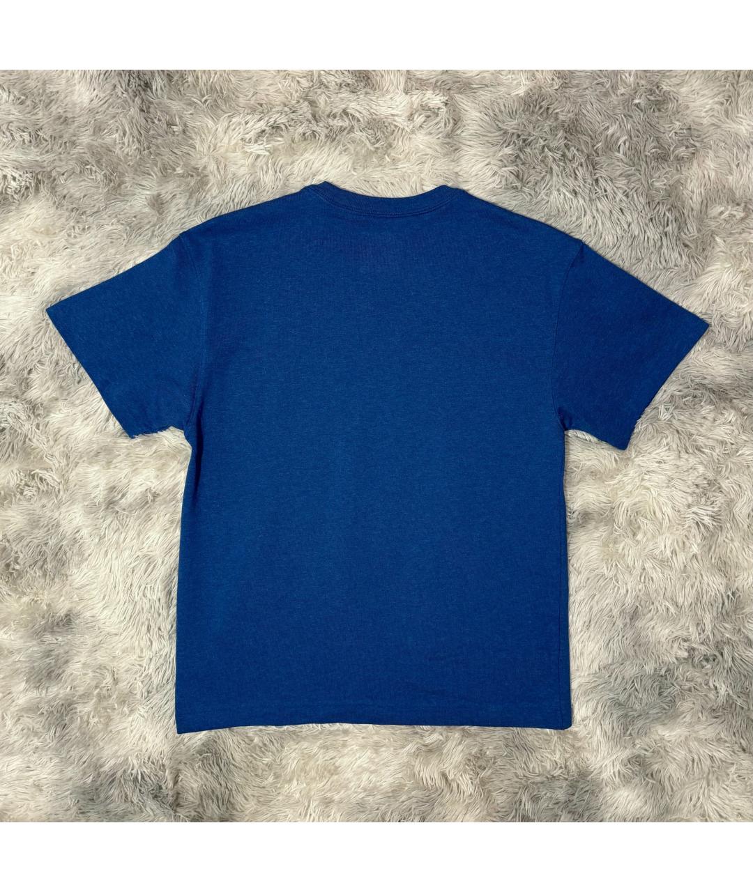 NIKE Синяя хлопковая футболка, фото 2