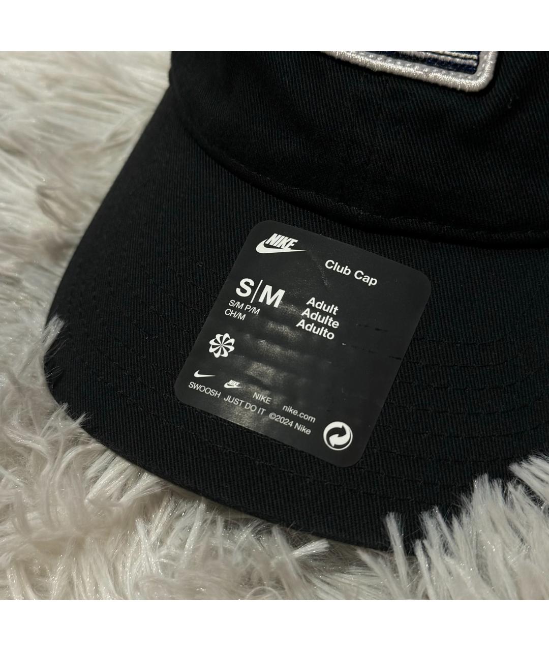 NIKE Черная хлопковая кепка/бейсболка, фото 3
