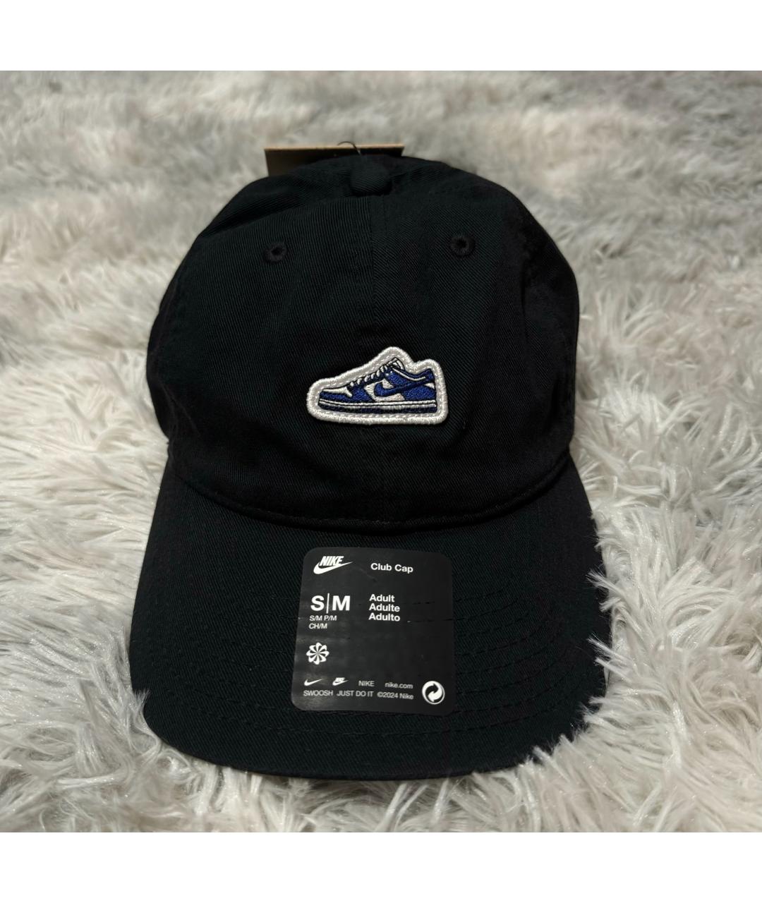 NIKE Черная хлопковая кепка/бейсболка, фото 1