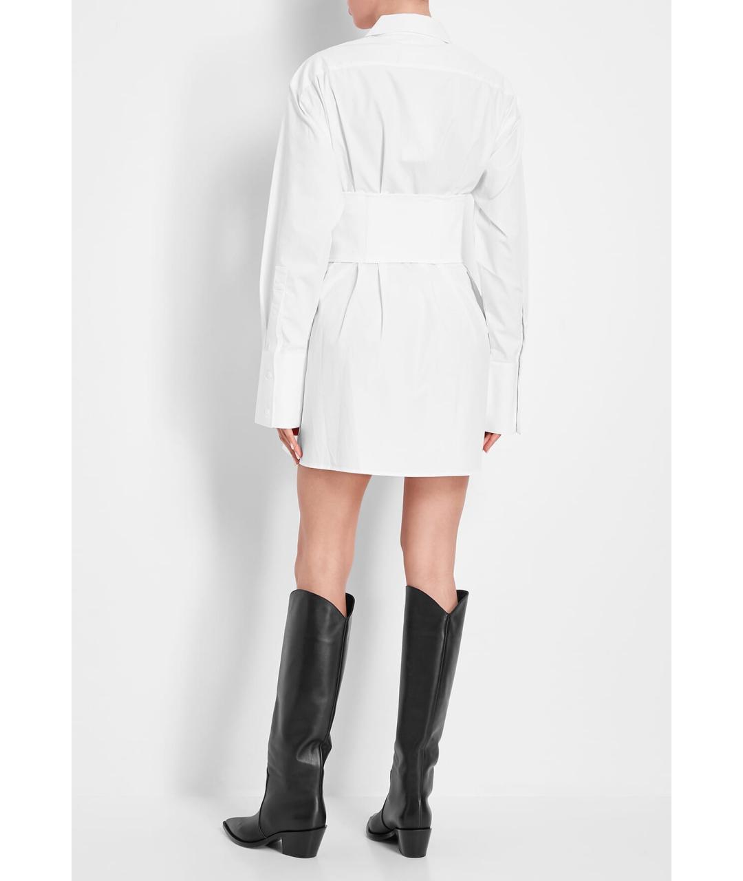 DION LEE Белое хлопковое коктейльное платье, фото 3