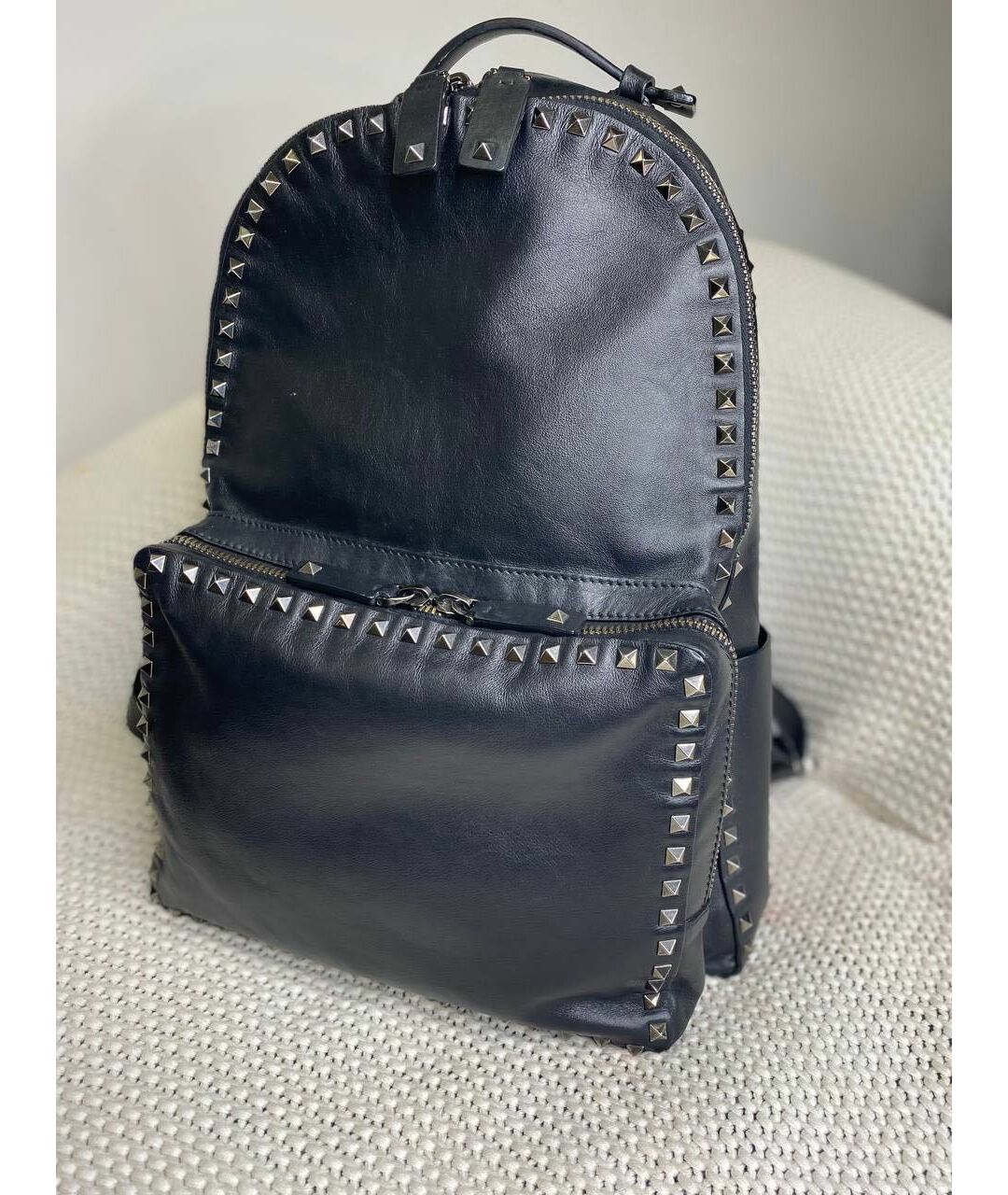 VALENTINO Черный кожаный рюкзак, фото 2