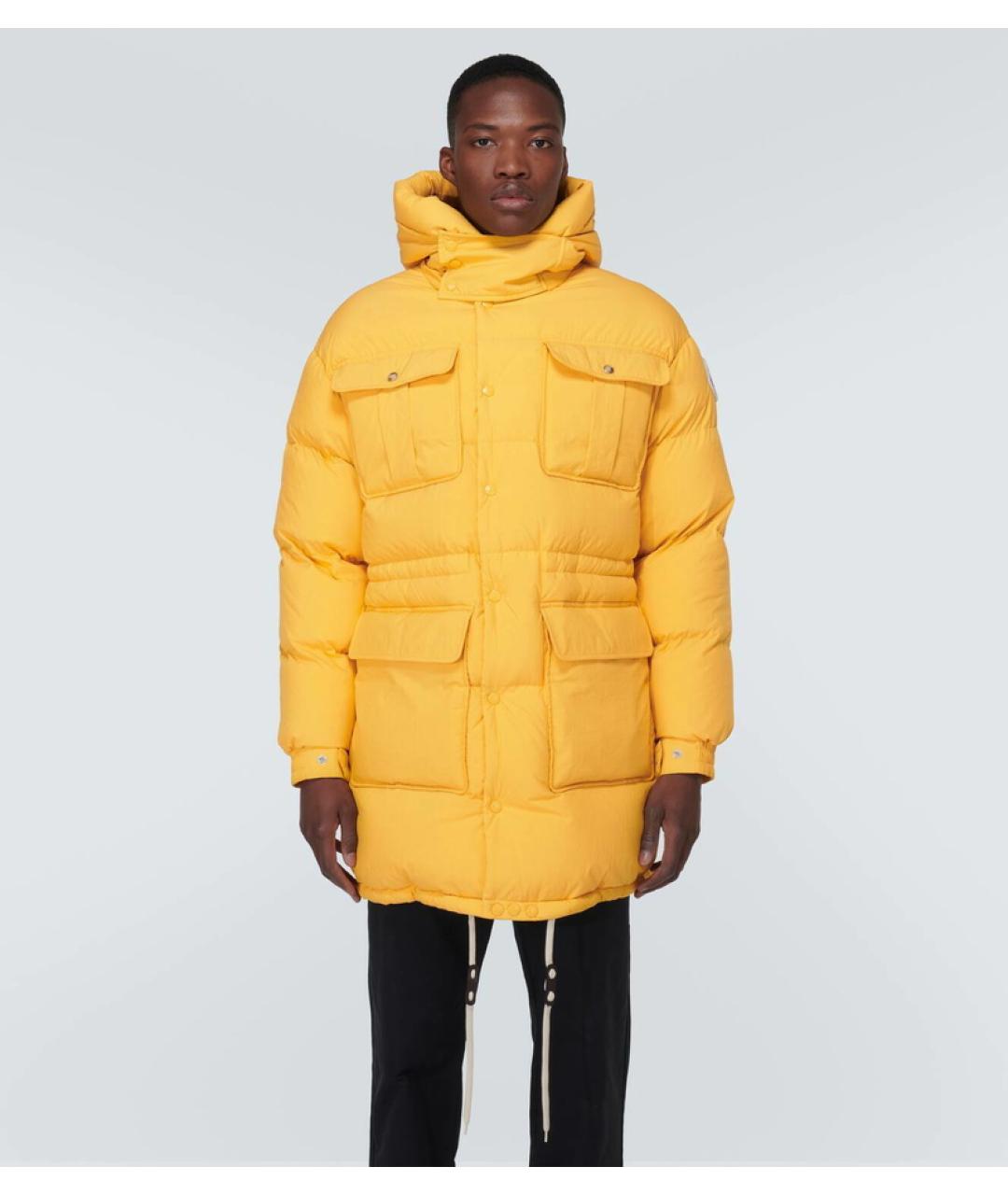 MONCLER Желтый пуховик, фото 5