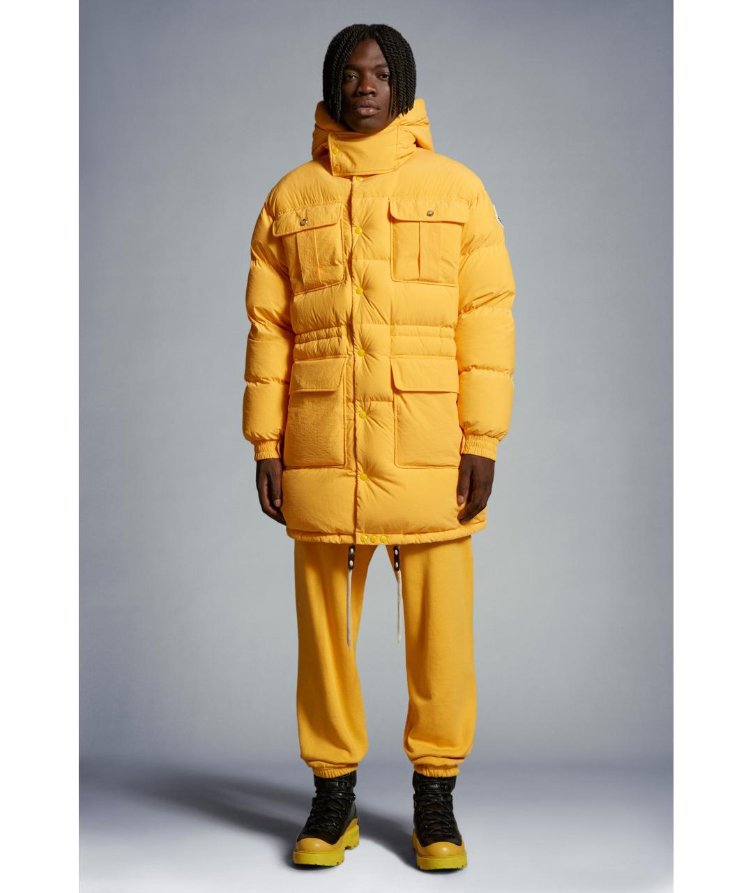 MONCLER Желтый пуховик, фото 2