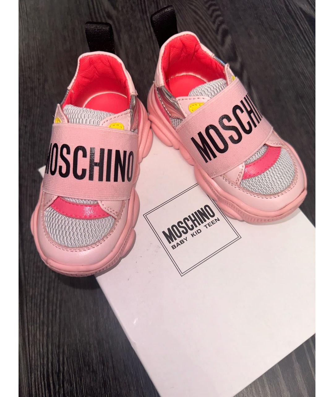 MOSCHINO KIDS Розовые кеды, фото 2