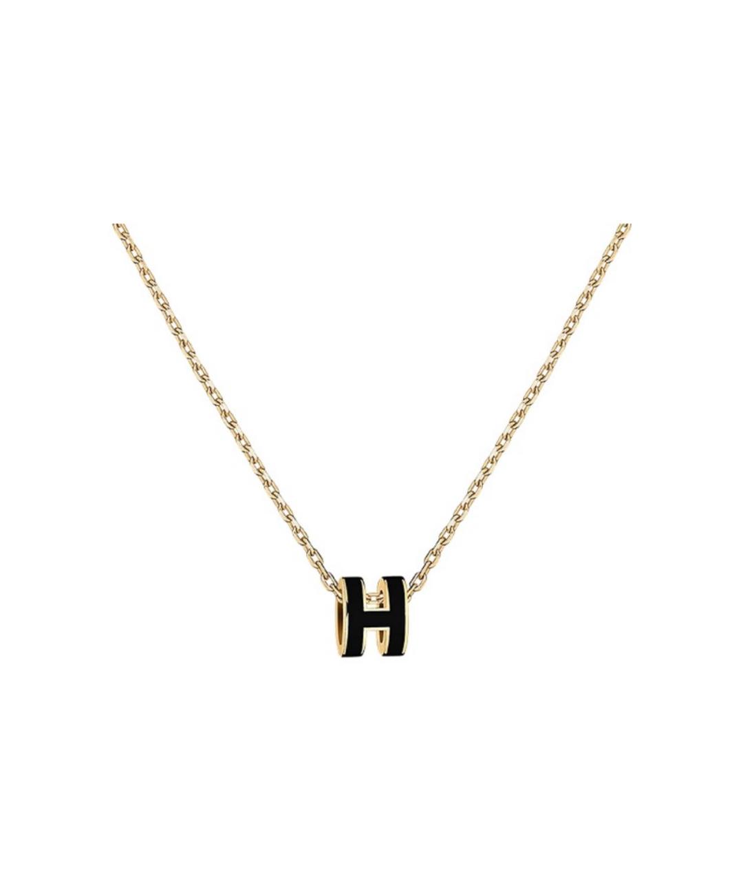 HERMES Черная металлическая цепочка, фото 1