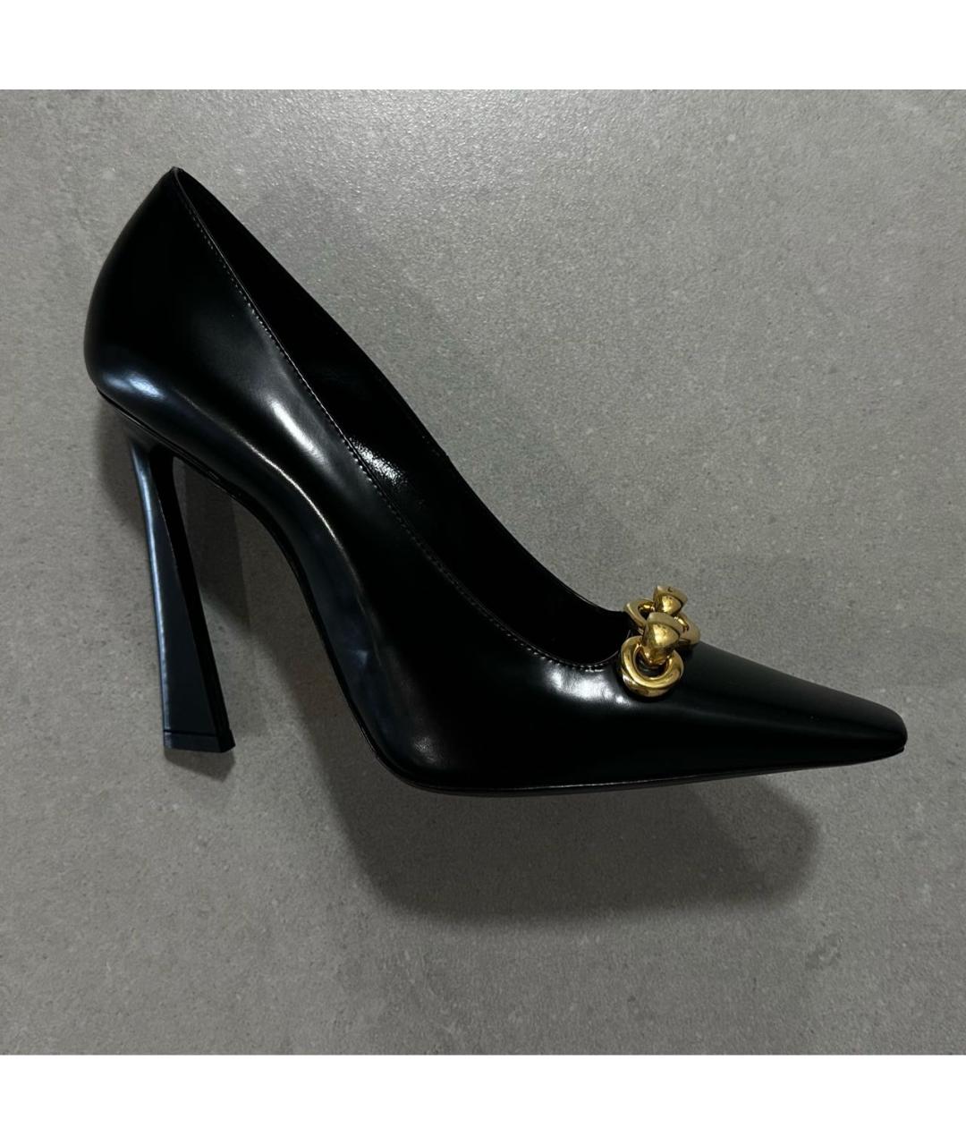 SAINT LAURENT Черные кожаные туфли, фото 7
