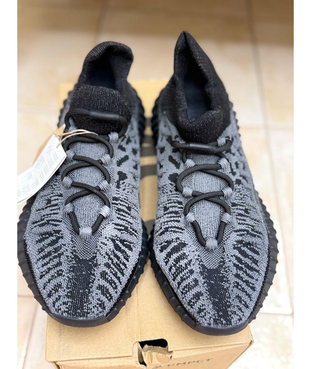 ADIDAS YEEZY Черные текстильные кроссовки, фото 2