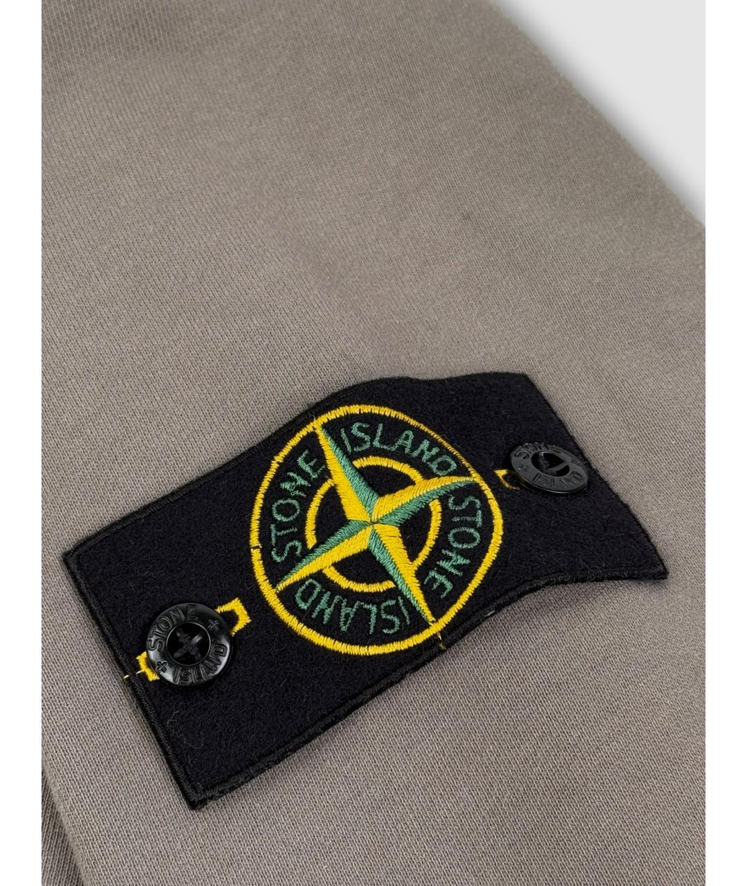 STONE ISLAND Коричневый хлопко-эластановый джемпер / свитер, фото 5