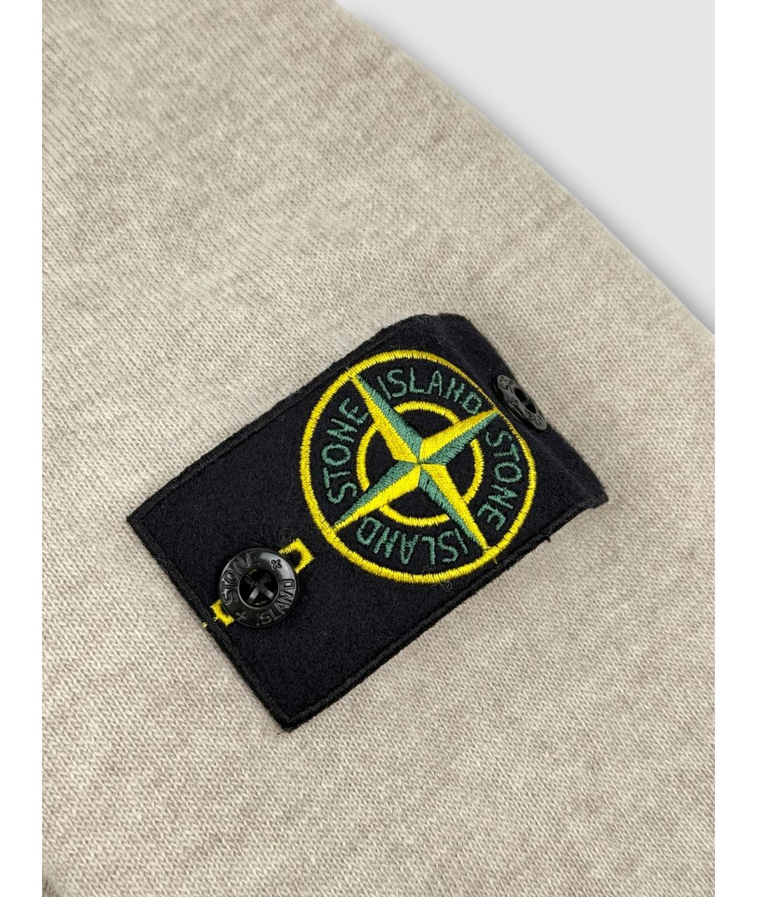 STONE ISLAND Серый шерстяной джемпер / свитер, фото 6