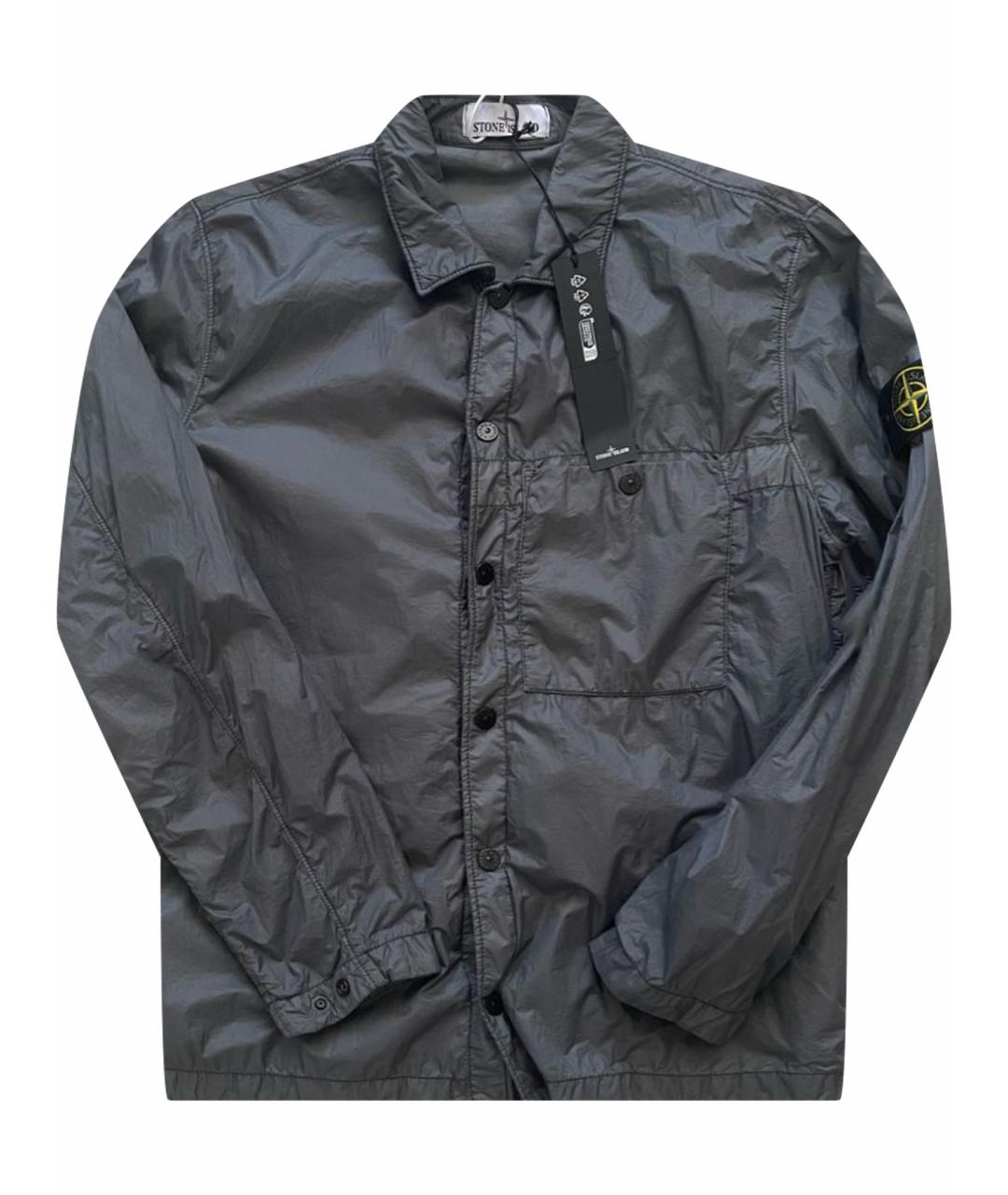 STONE ISLAND Серая полиамидовая куртка, фото 1