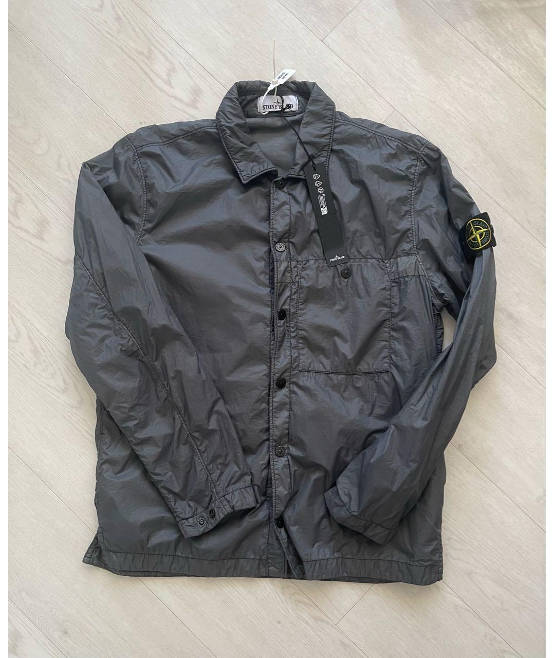STONE ISLAND Серая полиамидовая куртка, фото 9