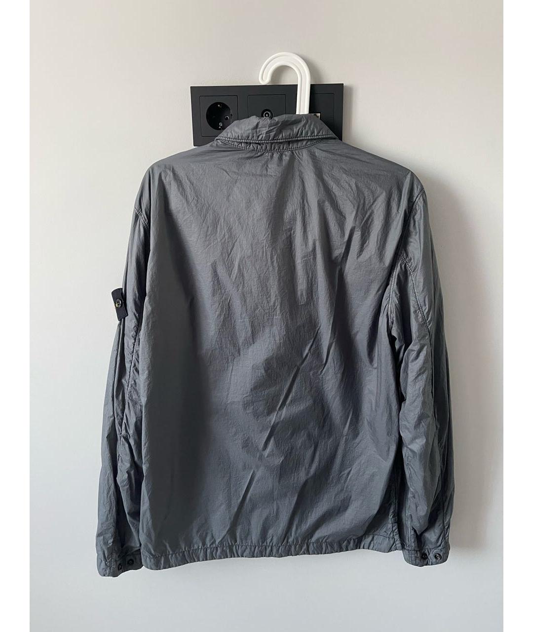 STONE ISLAND Серая полиамидовая куртка, фото 3