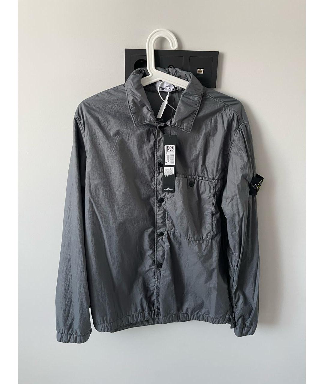 STONE ISLAND Серая полиамидовая куртка, фото 2
