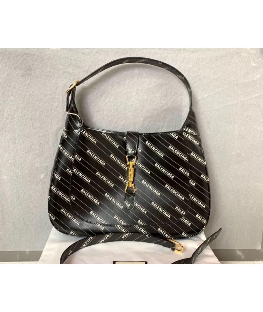 GUCCI Черная кожаная сумка с короткими ручками, фото 8