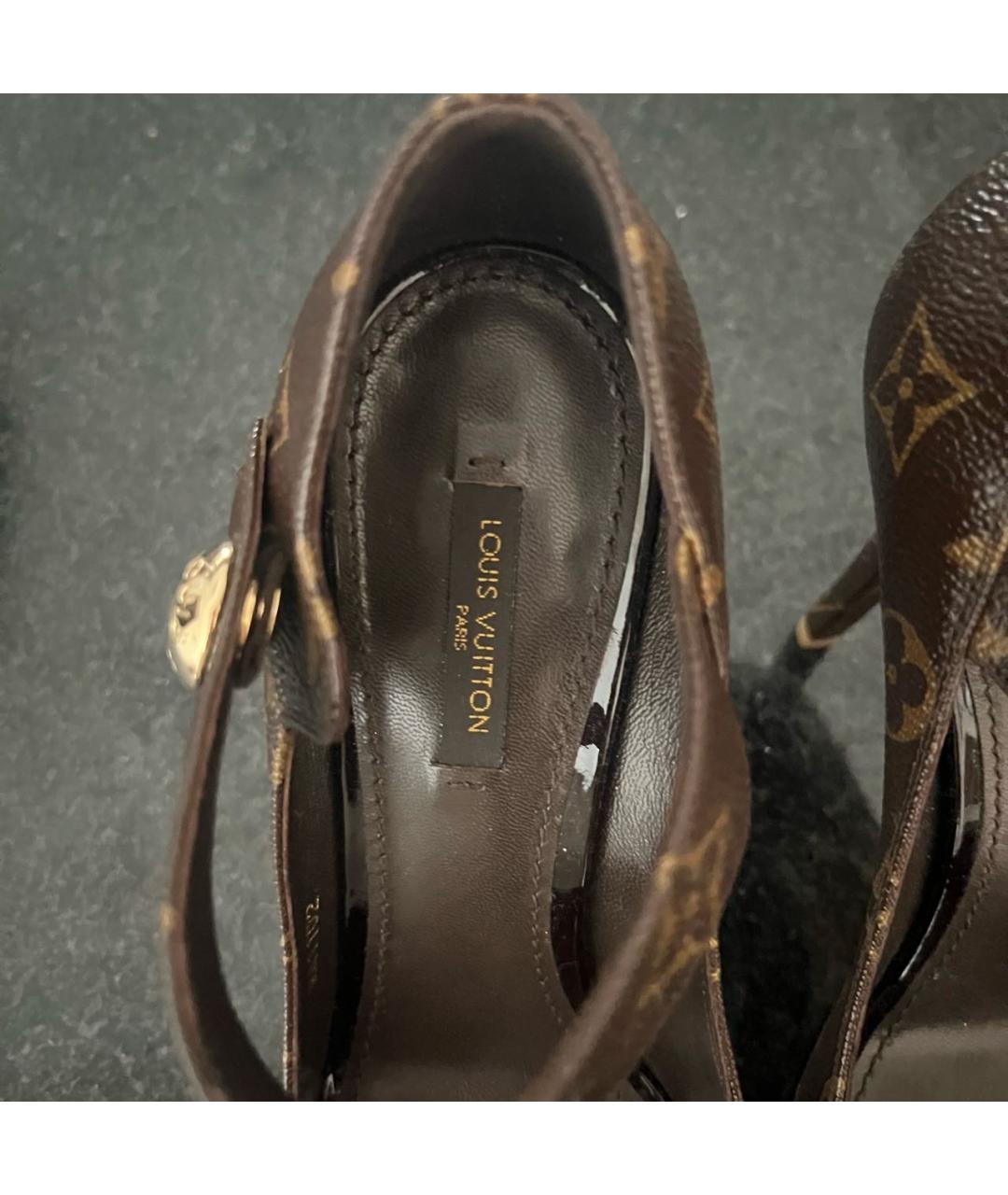 LOUIS VUITTON Коричневые кожаные туфли, фото 6