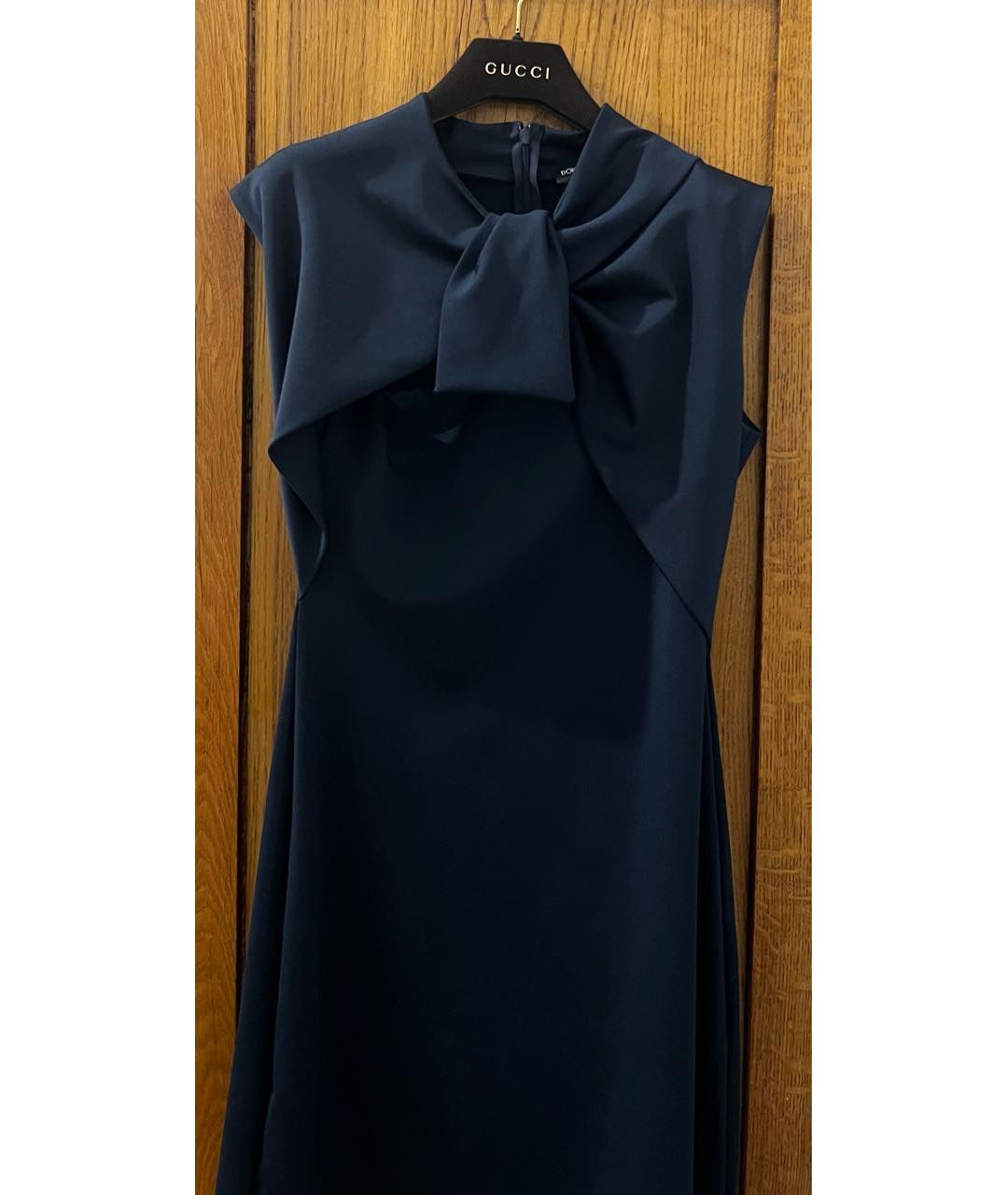 DOLCE&GABBANA Темно-синее коктейльное платье, фото 2