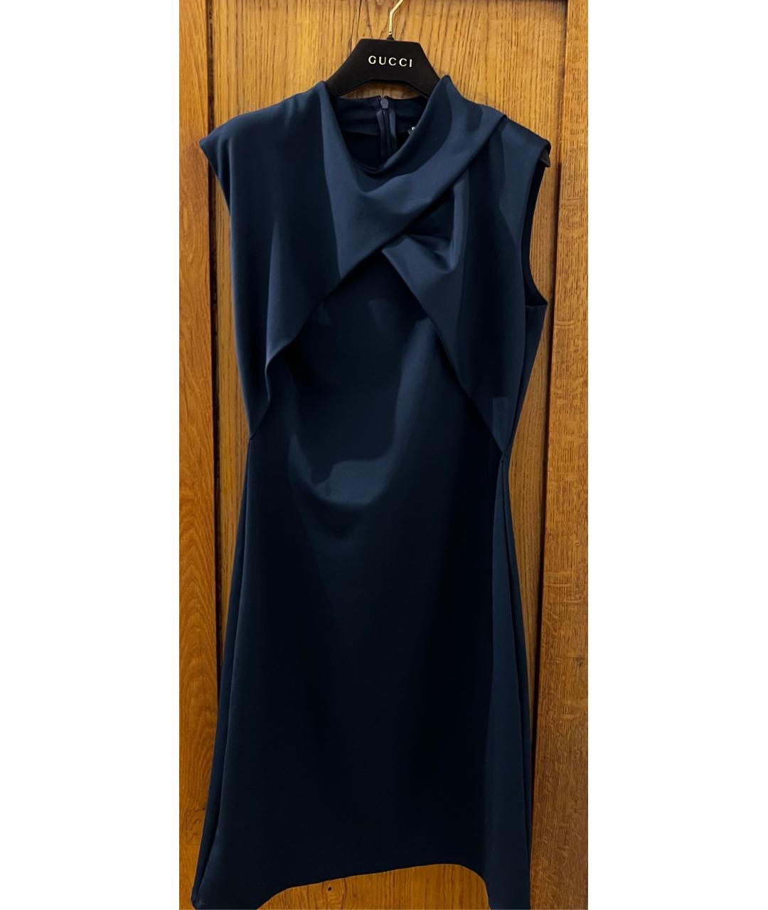 DOLCE&GABBANA Темно-синее коктейльное платье, фото 8