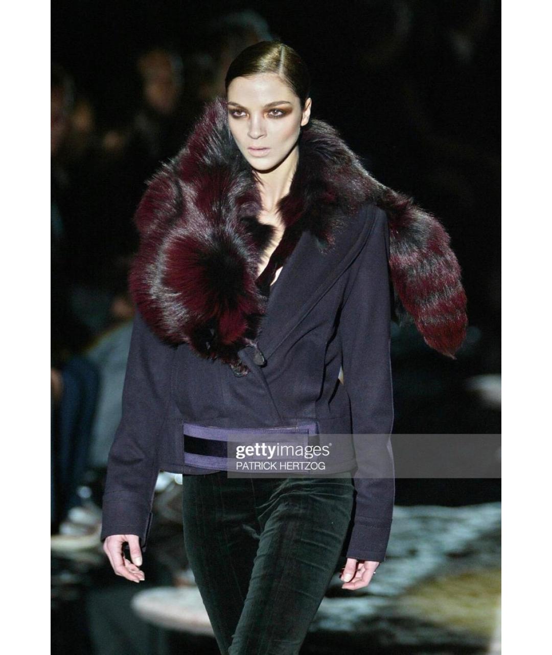 GUCCI Фиолетовая шерстяная куртка, фото 7